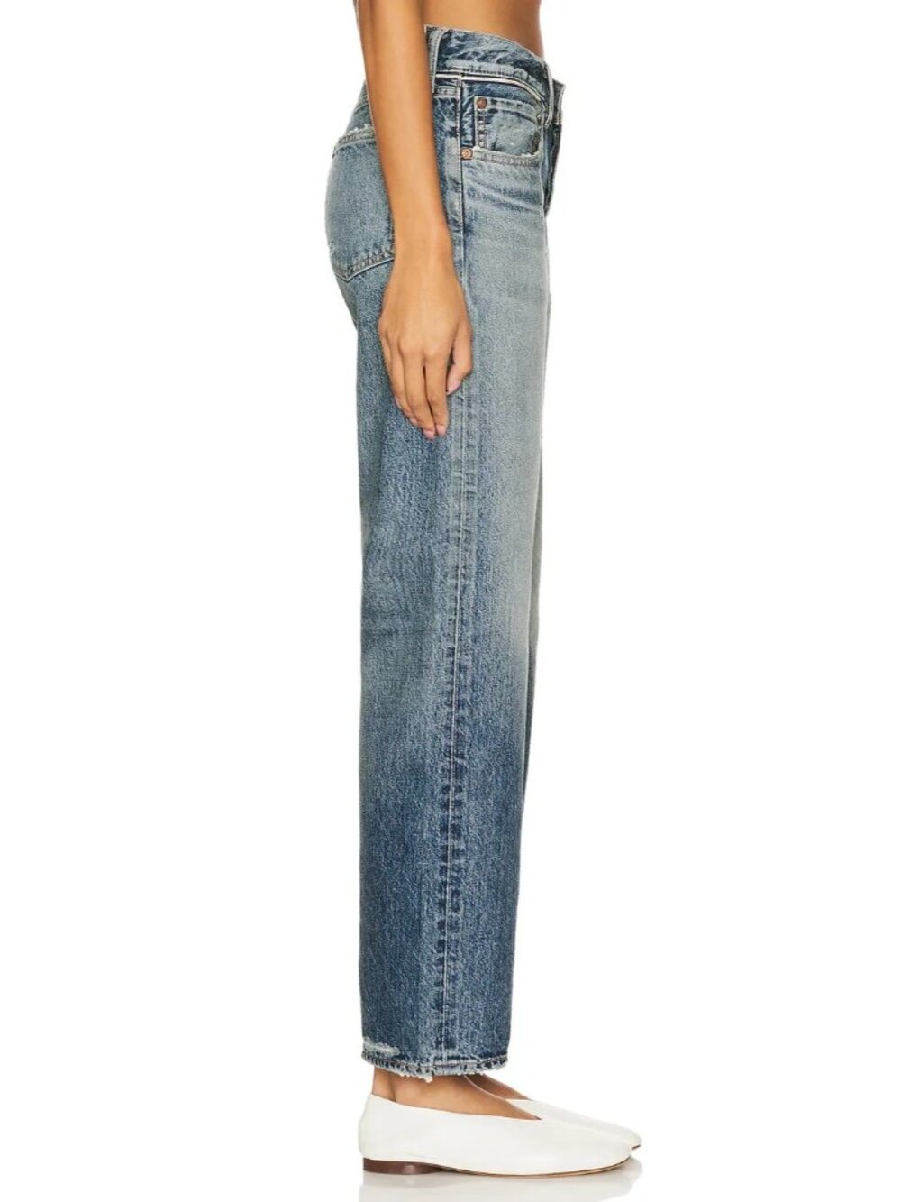 Moussy Women's Faded Blue Straight-Leg Jeans - Picture 3 of 15